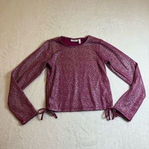 Willow Root Shimmering Pink Knit Top from The Buckle